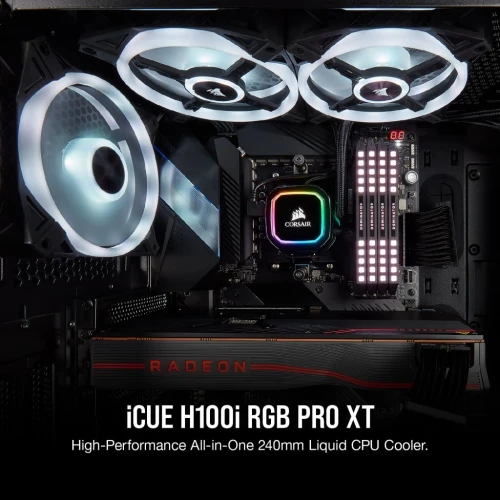 Corsair Hydro Series H100X High Performance Liquid CPU Cooler – CW‑9060043‑WW
