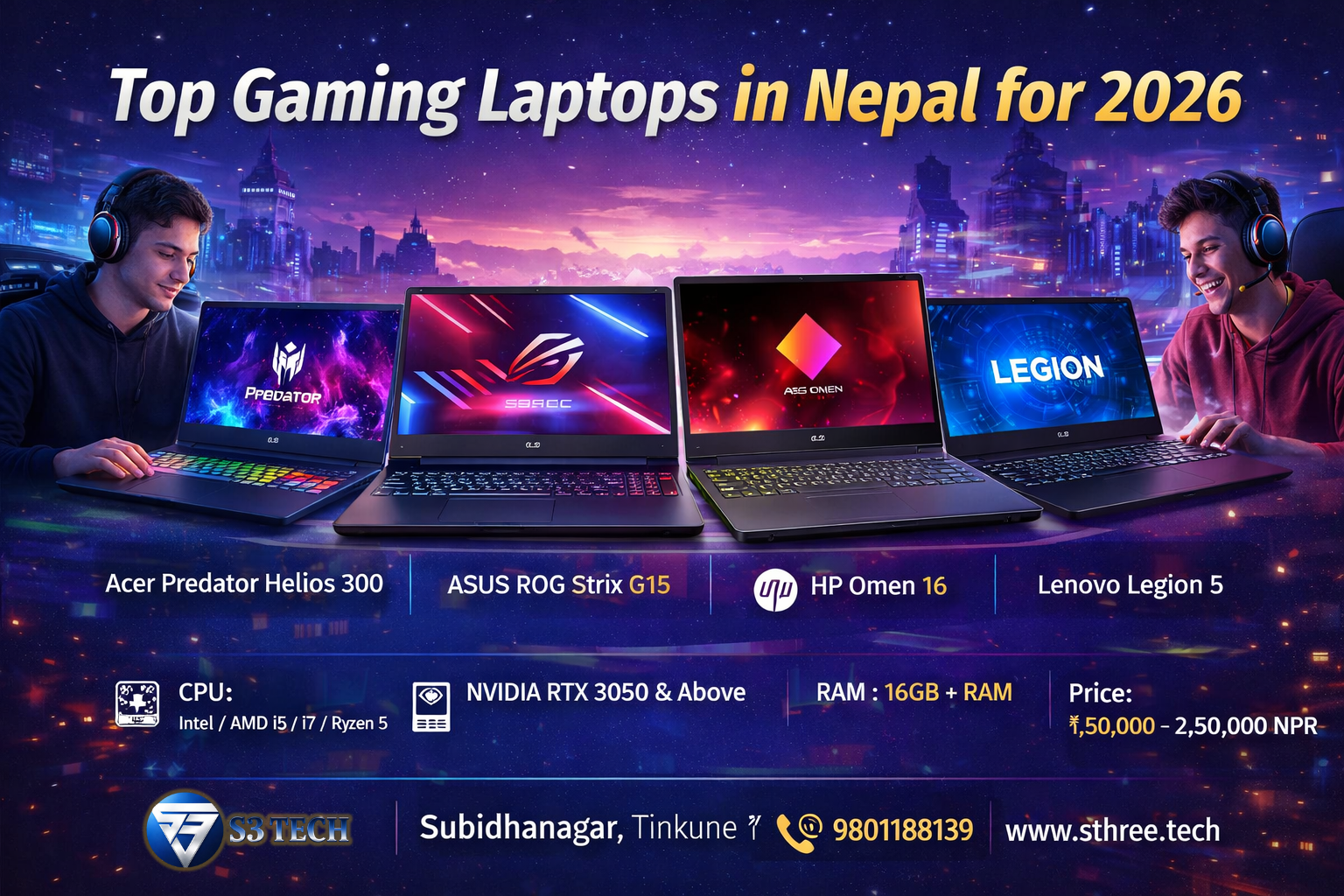 Top Gaming Laptops in Nepal 2026 – Best Performance & Budget