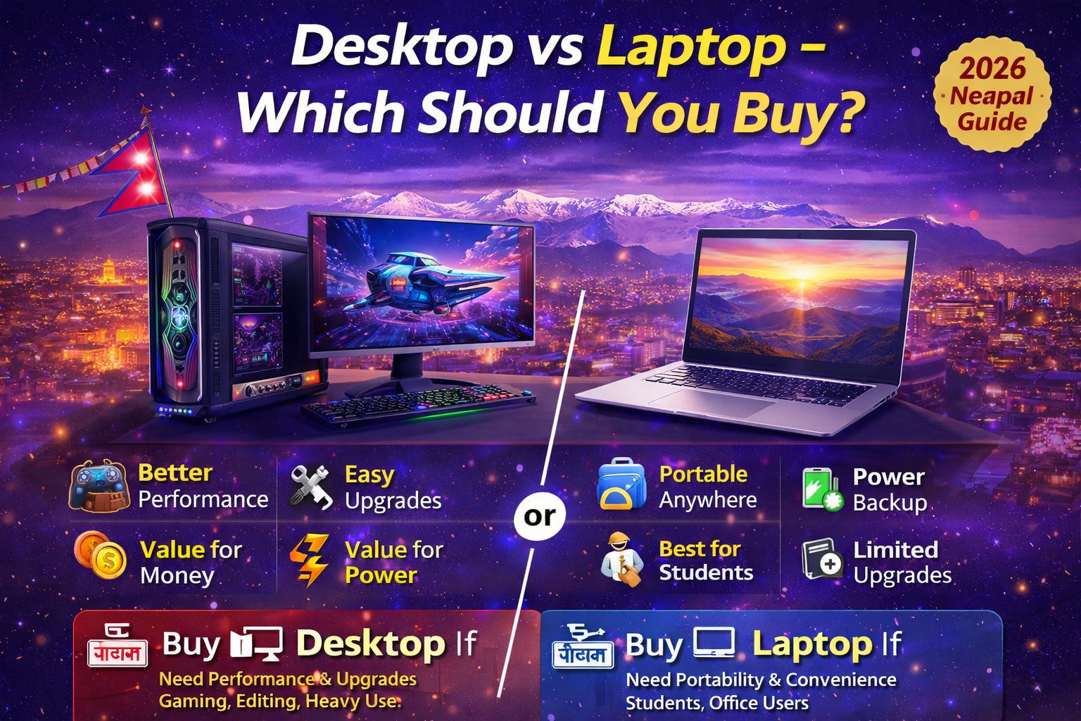 Desktop vs Laptop – Which Should You Buy in Nepal 2026?