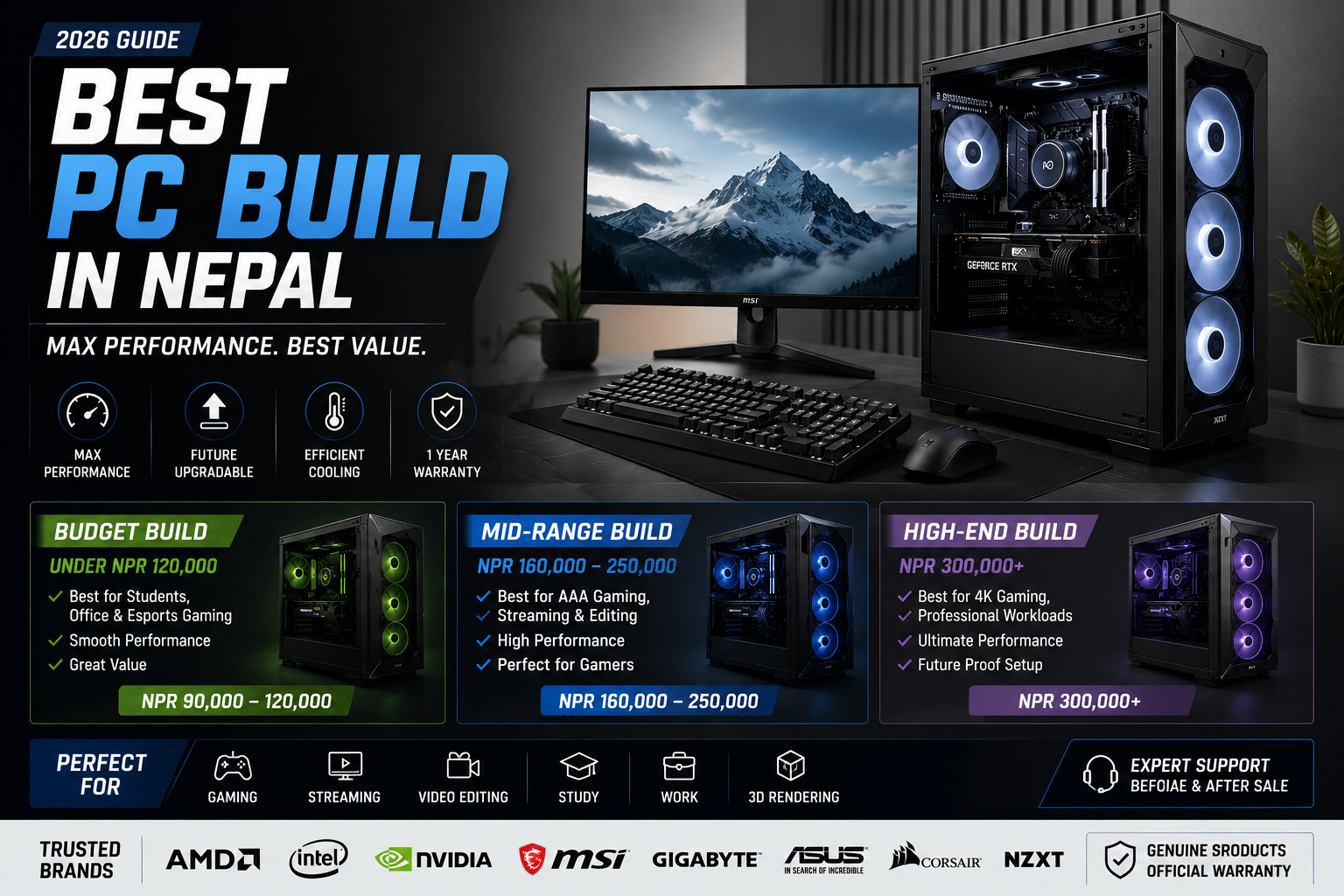 Best PC Build in Nepal 2026 | Gaming, Editing & Office PC Guide