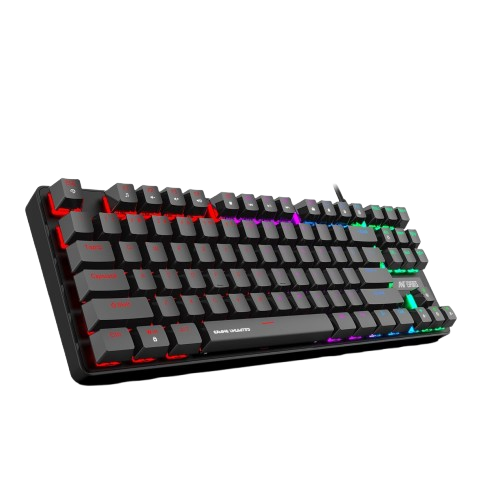 Ant Esports MK1000 Mechanical Wired Gaming Keyboard Black Hot-Swappable Per-Key RGB Red Outemu Switches
