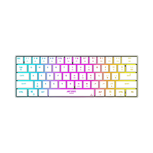 Ant Esports MK1500 Mini Retro Wireless Gaming Keyboard – White