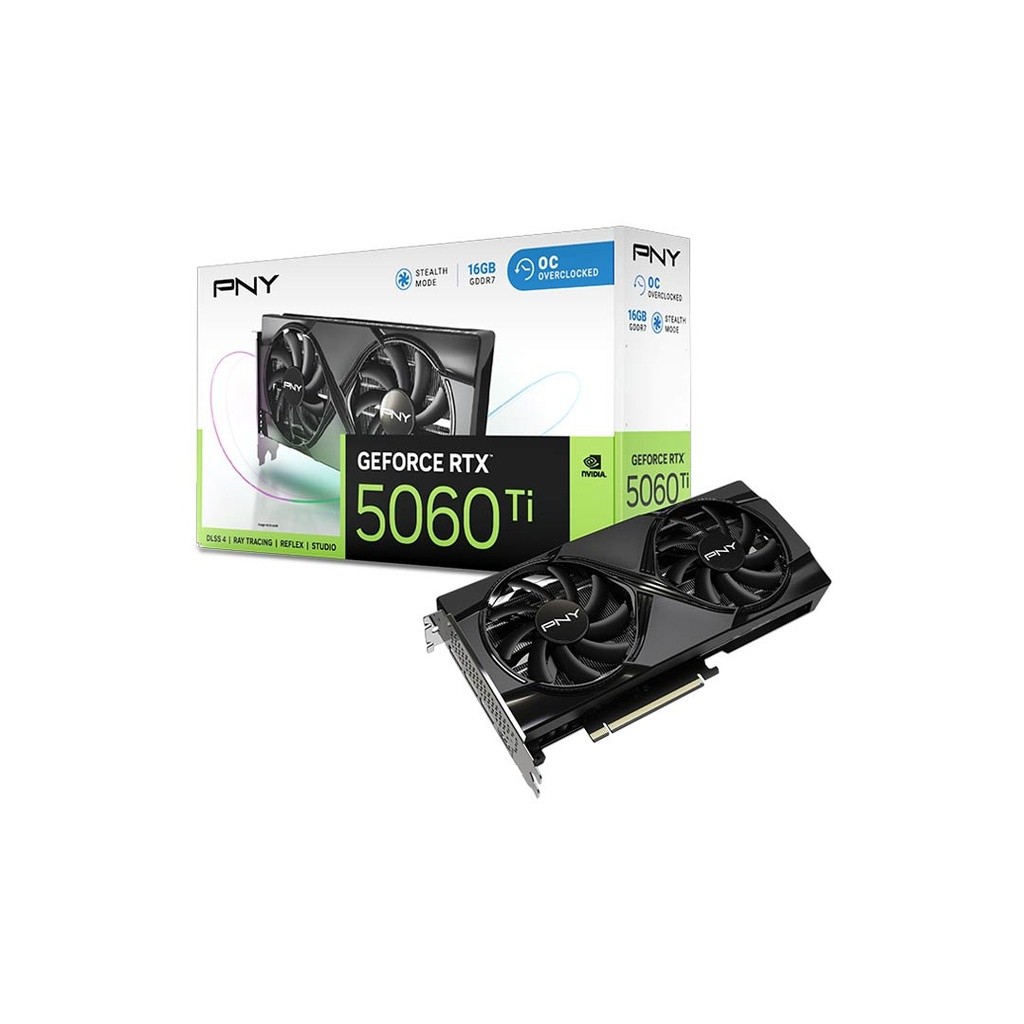 PNY GEFORCE RTX 5060TI 8GB DUAL FAN OVER CLOCKED GRAPHICS CARD