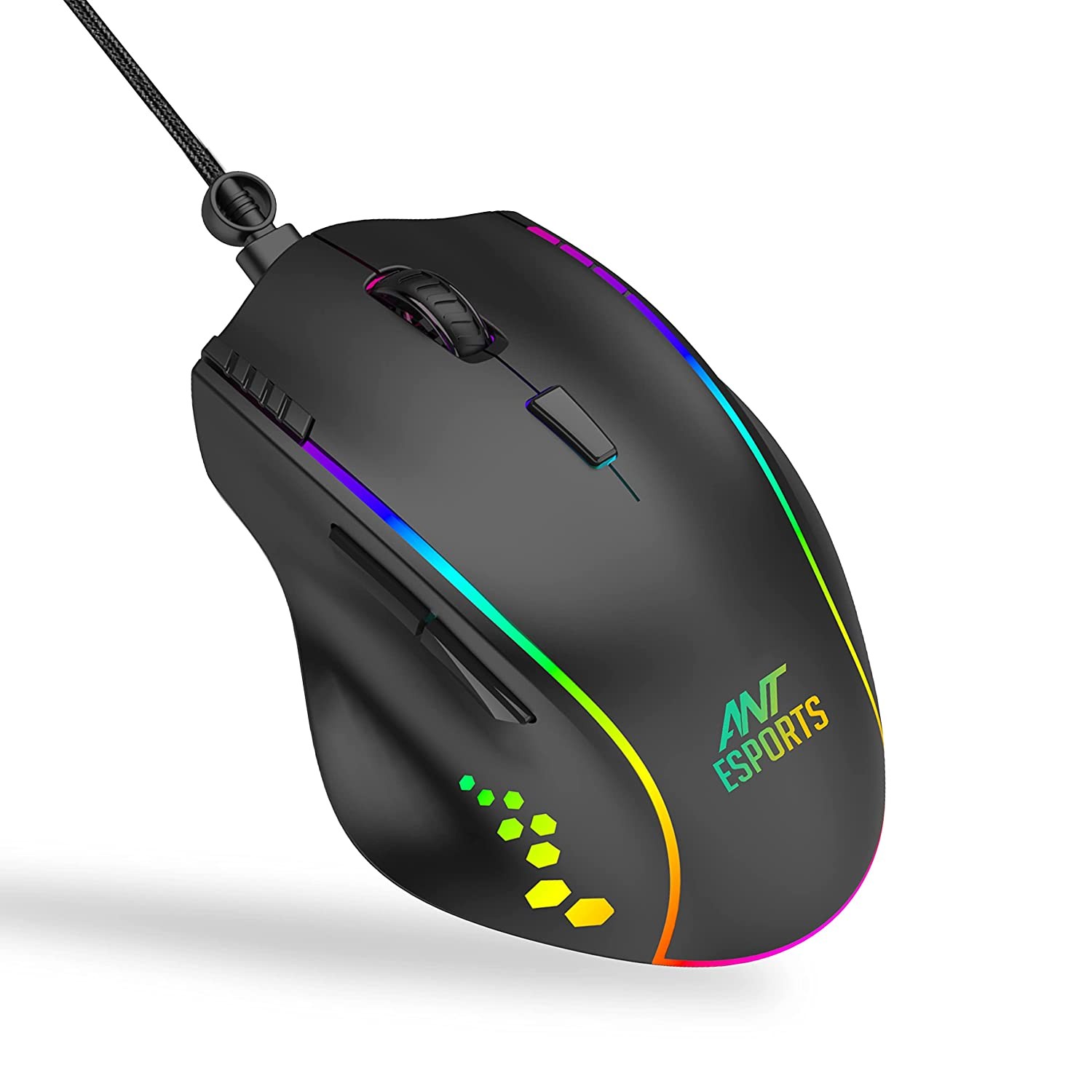 Ant Esports GM600 7200DPI RGB Wired Gaming Mouse Black