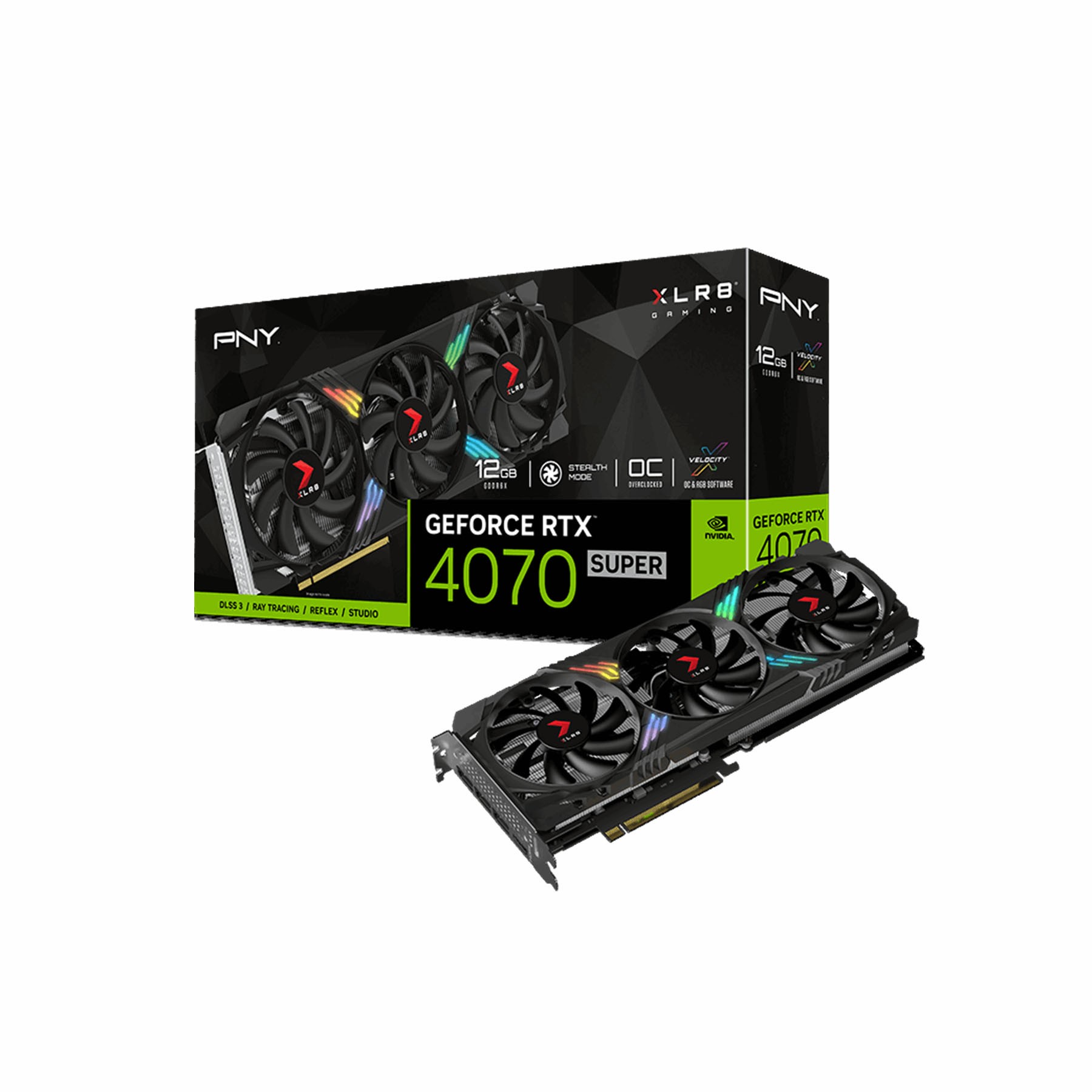 VGA Card PNY RTX 4070 SUPER  12GB TF RGB OC