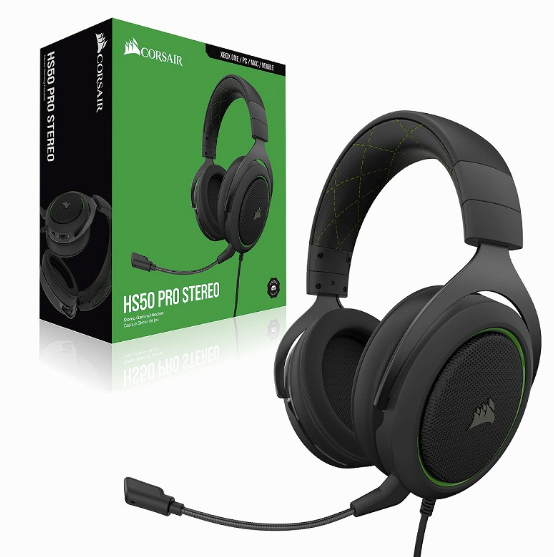 CORSAIR HS50 PRO-GREEN GAMING HEADPHONE CA-9011216-AP