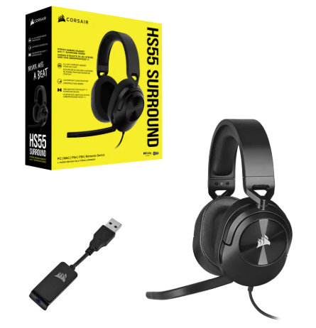 CORSAIR HS55HEADSET-CARBON GAMING HEADPHONE CA-9011265-AP