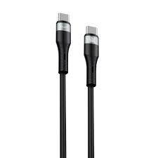 60W Type C to C Silicone Cable Black  1M