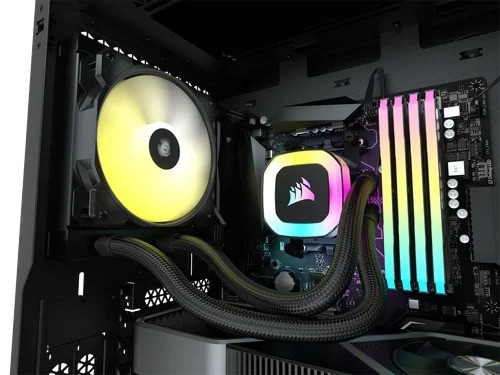 Corsair H55 RGB 120mm Liquid CPU Cooler – CW‑9060052‑WW