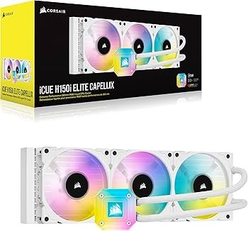 CORSAIR iCUE H150i ELITE CAPELLIX Liquid CPU Cooler — White