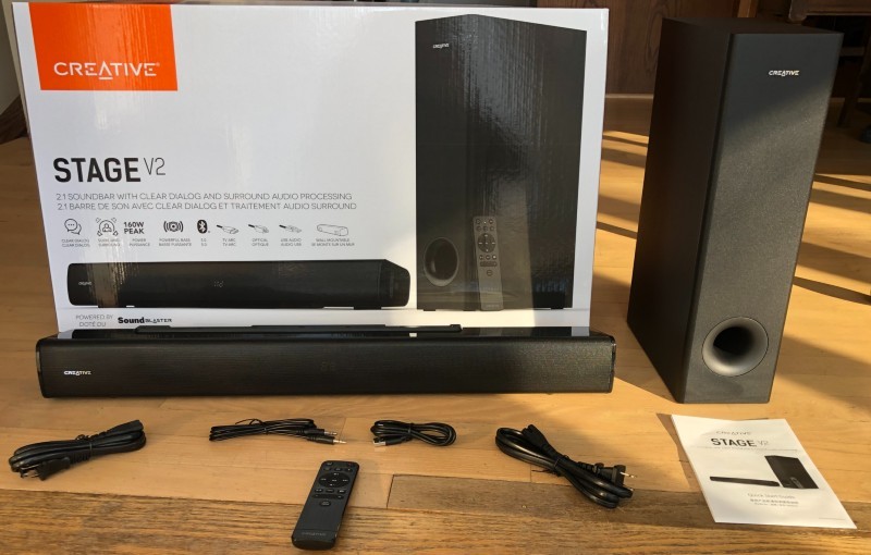 Creative Stage V2 2.1 Soundbar with Subwoofer