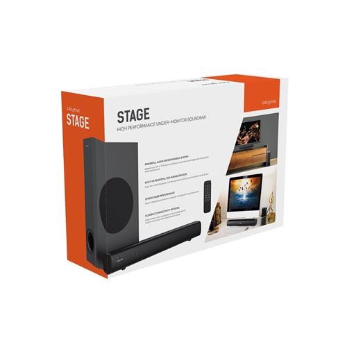 Creative Stage 2.1 Soundbar with Subwoofer for TV and PC