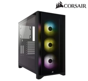 CORSAIR iCUE 4000X RGB Mid‑Tower ATX Desktop Case — CC‑9011204‑WW (Black)