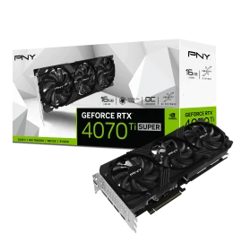 PNY GeForce RTX 4070 Ti SUPER 16GB TF OC VGA Card — Overclocked Triple‑Fan Edition