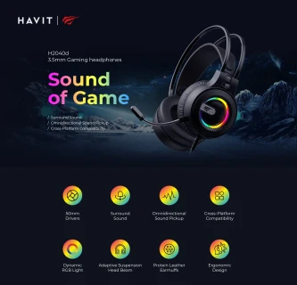 HAVIT H2040D Wired Headphone