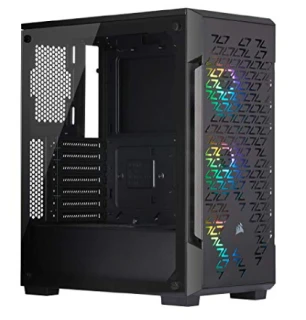 Corsair iCUE 220T RGB Airflow Tempered Glass Mid‑Tower ATX Gaming Case – Black (CC‑9011173‑WW)