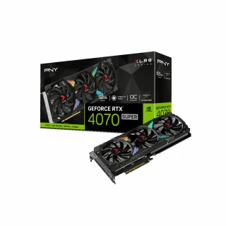 PNY GeForce RTX 4070 SUPER 12GB TF RGB OC VGA Card — XLR8 Gaming VERTO EPIC‑X Triple‑Fan
