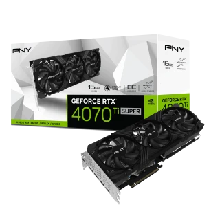 PNY GeForce RTX 4070 Ti SUPER 16GB TF OC VGA Card — Overclocked Triple‑Fan Edition