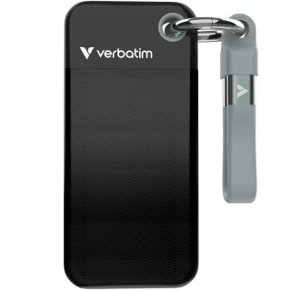 Verbatim Pocket SSD Keyring with cable attachment – 1TB Black/Grey