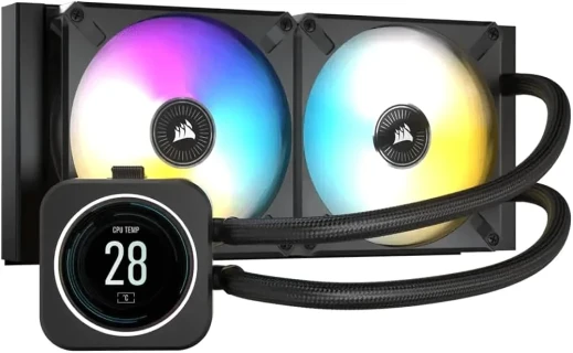 CORSAIR iCUE H100i ELITE LCD Display Liquid CPU Cooler