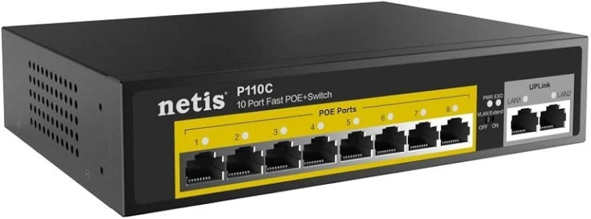 DIGICOM DG‑P110C 10‑Port Unmanaged Fast Ethernet Switch