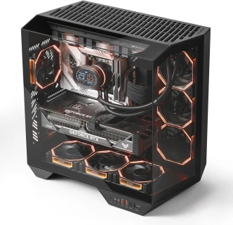 Golden Field GQ360 ATX Panoramic Gaming Casing (with 650W 80+ Bronze PSU)