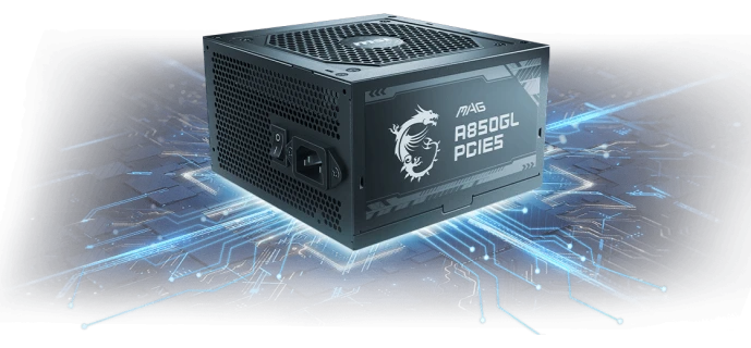 MSI MAG A850GL 850W 80 Plus Gold Full Modular Power Supply