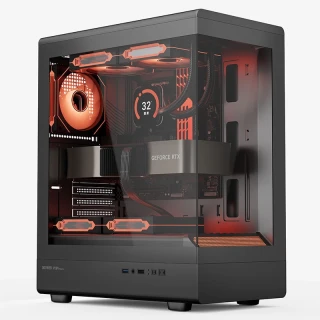 Goldkist V365B m-ATX Dual Tempered Glass Gaming Casing (with 650W 80+ Bronze PSU)