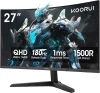 KOORUI 27" Curved Gaming Monitor QHD – 180Hz, 1ms, 1500R, Adaptive Sync, 90% DCI-P3
