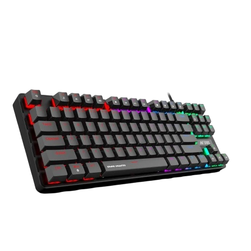 Ant Esports MK1000 Mechanical Wired Gaming Keyboard Black Hot-Swappable Per-Key RGB Red Outemu Switches