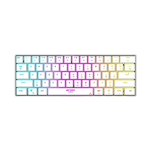Ant Esports MK1500 Mini Retro Wireless Gaming Keyboard – White