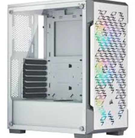 CORSAIR iCUE 220T RGB Airflow Mid‑Tower Smart Case — CC‑9011174‑WW (White)