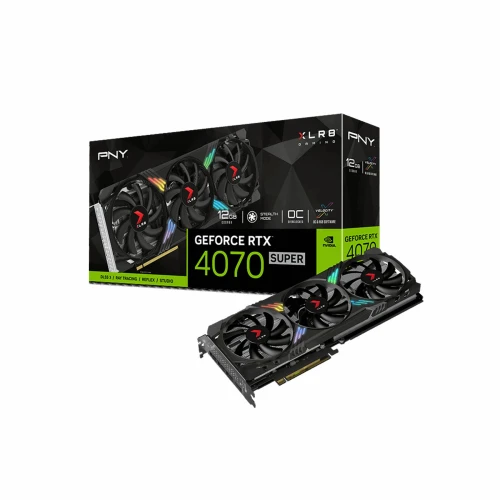 PNY GeForce RTX 4070 SUPER 12GB TF RGB OC VGA Card — XLR8 Gaming VERTO EPIC‑X Triple‑Fan