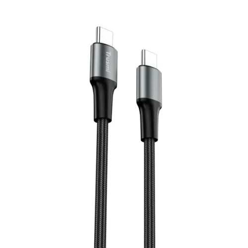 60W Type-C to Type-C Silicone Cable – Black, 1 Meter