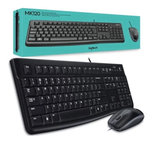 Logitech MK120 Wired Desktop Keyboard Mouse Combo