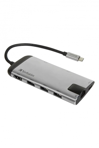 VERBATIM USB-C TM MULTIPORT HUB 3.1 Gen 1/ USB 3.0X3/ HDMI/ SDHC/ Micro SDHC/ RJ45