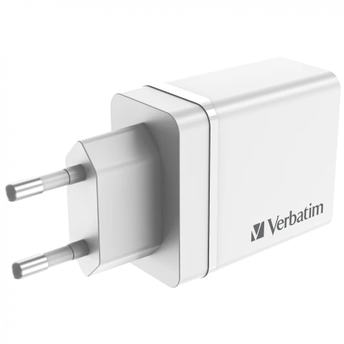 VERBATIM CHR‑30EU2 USB Charger 30W – White (EU Plug)