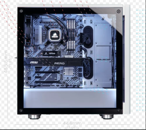 Corsair Carbide Series 275R Tempered Glass Mid-Tower ATX Gaming Case – White (CC-9011133-WW)