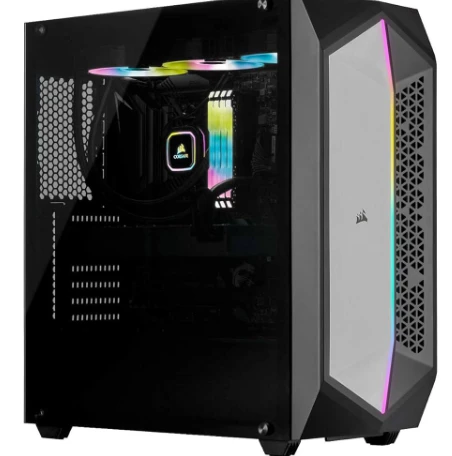 Corsair 470T RGB Tempered Glass Mid-Tower ATX Gaming Case – Black (CC-9011215-WW)