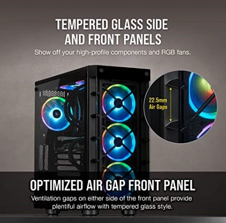 CORSAIR iCUE 465X RGB Mid‑Tower ATX Smart Case — CC‑9011188‑WW