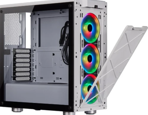 CORSAIR iCUE 465X RGB Mid‑Tower ATX Smart Case — CC‑9011189‑WW (White)