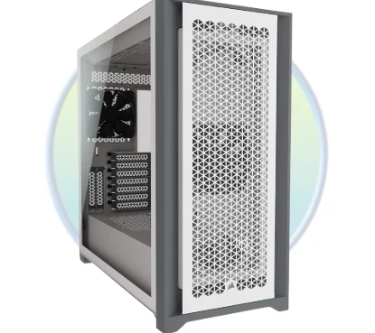 CORSAIR iCUE 5000D Airflow Mid‑Tower ATX PC Case — CC‑9011211‑WW (White)