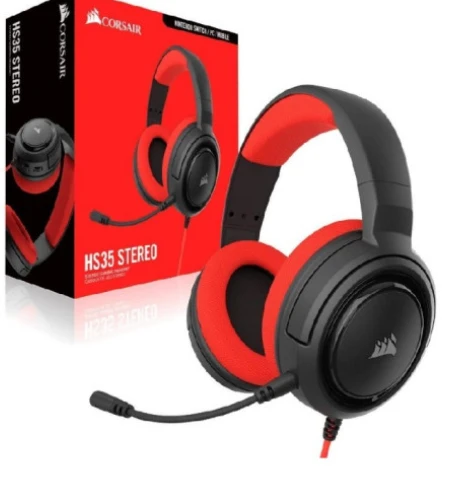 CORSAIR HS35 Red Gaming Headphone CA-9011195-AP