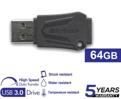 VERBATIM USB 3.0 Flash Drive 64GB (Model: 66058)
