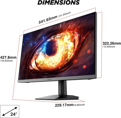 KOORUI G2411P 24" Gaming Monitor – 200Hz, IPS, FHD 1080P, 1ms, HDR 400, Adaptive Sync