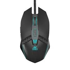 Ant Esports GM50 USB Optical Gaming Wired Mouse I 3600 DPI I Multicolour LED Lights I Ergonomic Design I Braided Cable