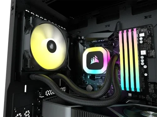 Corsair H55 RGB 120mm Liquid CPU Cooler – CW‑9060052‑WW