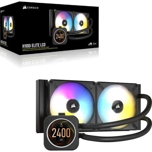 CORSAIR iCUE H100i ELITE LCD Display Liquid CPU Cooler