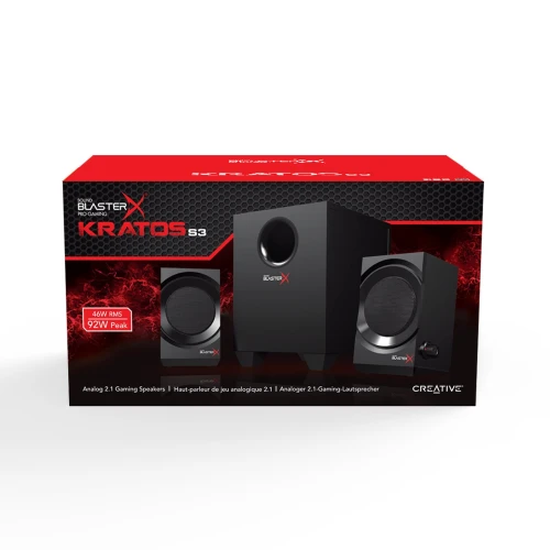 Creative Sound BlasterX Kratos S3 2.1 Gaming Speaker System with Subwoofer