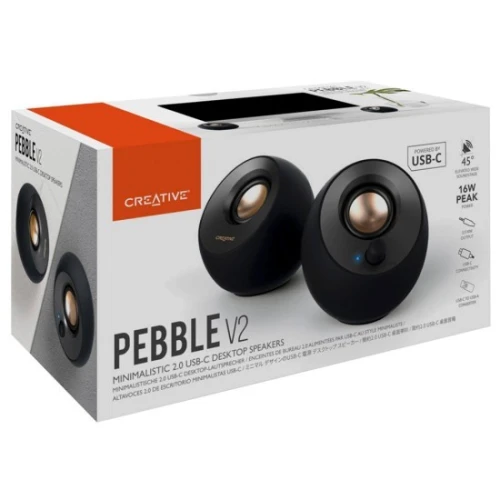 Creative Pebble V2 2.0 USB Desktop Speakers with Enhanced Audio